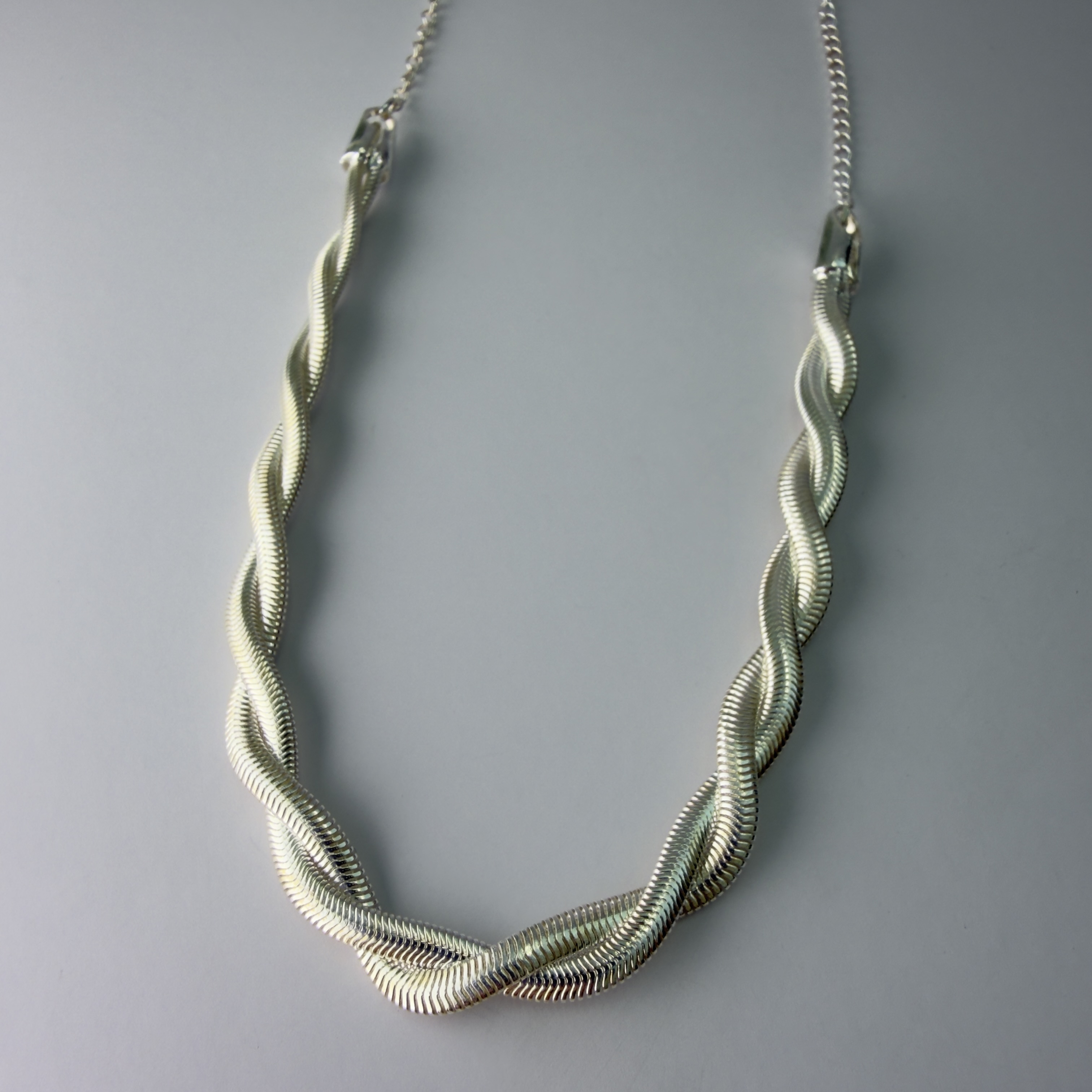 Colar Elegance Trançado Prata